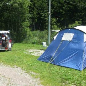 Kurz nach der Ankunft auf dem Campingplatz Corones